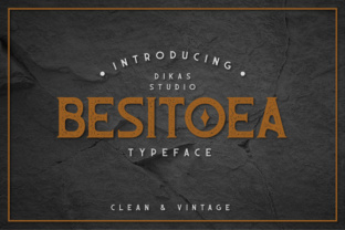 Besitoea Typeface for Retro Editorial Design