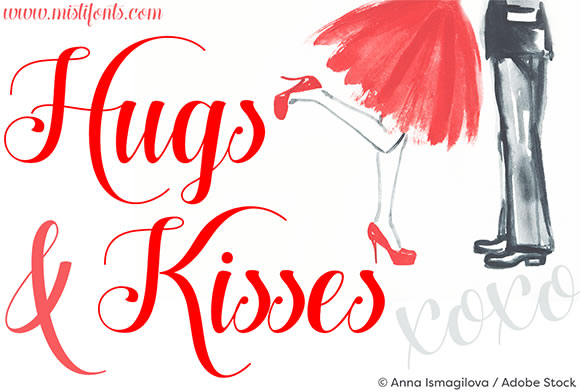 Hugs and Kisses: A Script Font for Editorial Designers