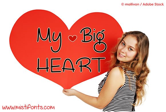 My Big Heart: An Upbeat Handwritten Font for Creative Branding