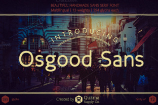 Osgood Sans: The Handmade Serif Typeface for Polished Brand Identity