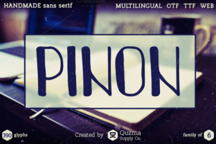 Pinon Handmade Sans Serif Font for Vintage Campaigns