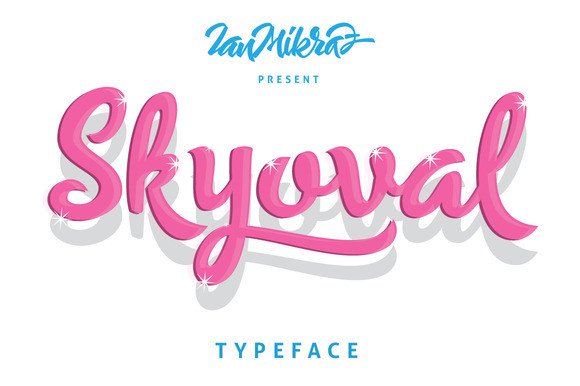 Skyoval Font for Handmade and Creative Product Design